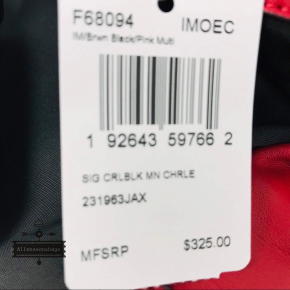 Coach Mini Charlie Backpack Brown Pink Bag Black - Picture 6 of 8